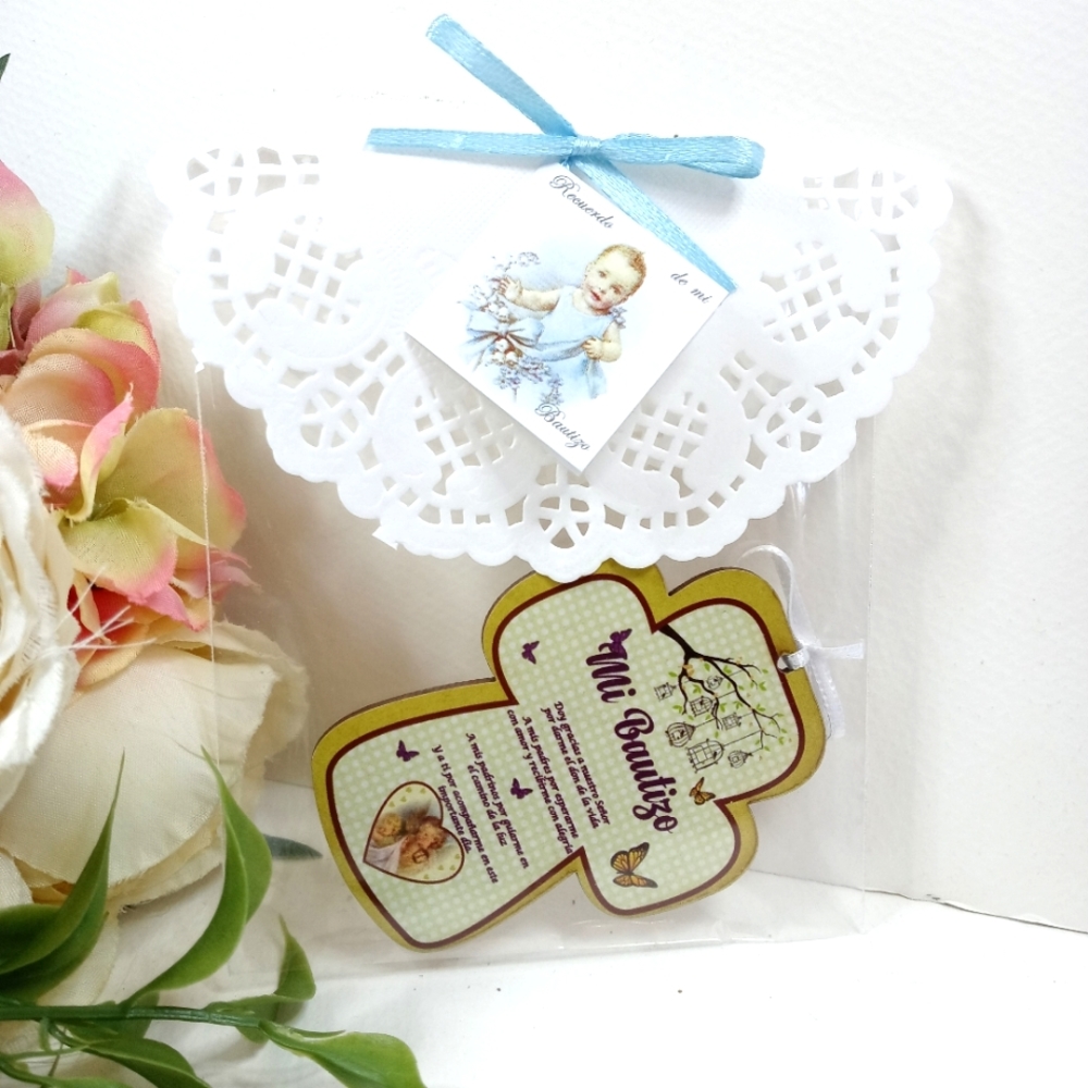 Cross Mi Bautizo keepsakes. Cross Baptism Girl party favors. Fridge Magnet Cross